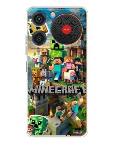 Чехол для ZTE Nubia Music с картинкой «Замок Minecraft»