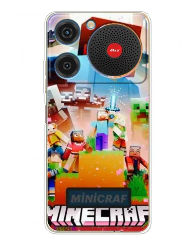 Чехол для ZTE Nubia Music с картинкой «Minecraft герои игры»
