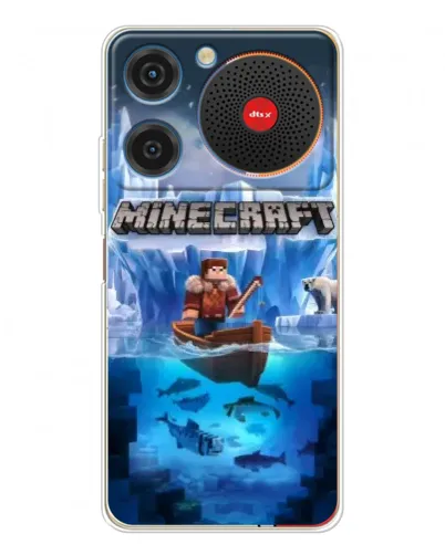 Чехол для ZTE Nubia Music с картинкой «Minecraft ледяной мир»