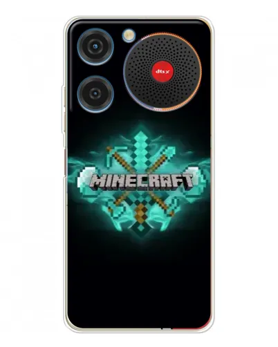 Чехол для ZTE Nubia Music с картинкой «Minecraft Diamond лого»