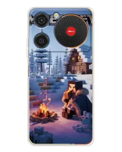 Чехол для ZTE Nubia Music с картинкой «Зимний Minecraft» Чехол для ZTE Nubia Music с картинкой «Зимний Minecraft»