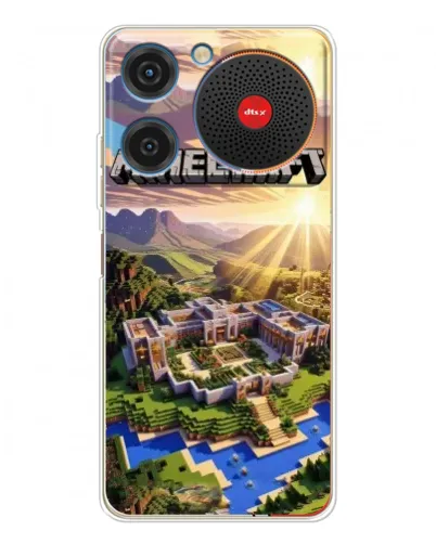 Чехол для ZTE Nubia Music с картинкой «Minecraft панорама»