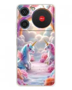 Чехол для ZTE Nubia Music с картинкой «Радуга и единороги» Чехол для ZTE Nubia Music с картинкой «Радуга и единороги»