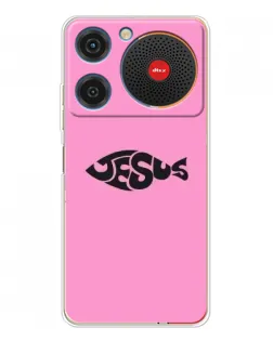 Чехол для ZTE Nubia Music с картинкой «Розовый символ  Jesus»