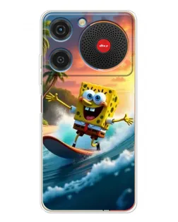 Чехол для ZTE Nubia Music с картинкой «Губка Боб серфингист» Чехол для ZTE Nubia Music с картинкой «Губка Боб серфингист»