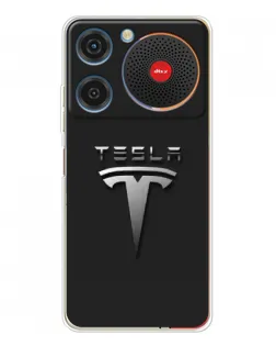 Чехол для ZTE Nubia Music с картинкой «Стальной логотип Tesla» Чехол для ZTE Nubia Music с картинкой «Стальной логотип Tesla»