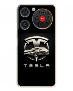 Чехол для ZTE Nubia Music с картинкой «Tesla — серебристое авто» Чехол для ZTE Nubia Music с картинкой «Tesla — серебристое авто»