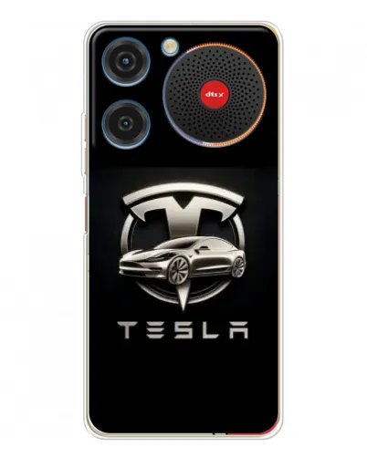 Чехол для ZTE Nubia Music с картинкой «Tesla — серебристое авто» Чехол для ZTE Nubia Music с картинкой «Tesla — серебристое авто»
