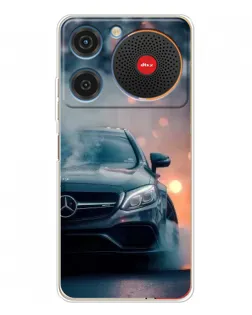 Чехол для ZTE Nubia Music с картинкой «Mercedes — ночной город»