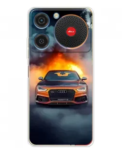 Чехол для ZTE Nubia Music с картинкой «Audi в огненном дыму» Чехол для ZTE Nubia Music с картинкой «Audi в огненном дыму»
