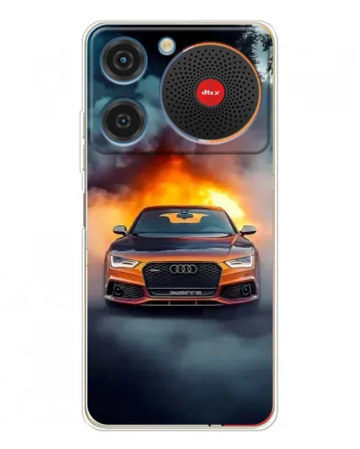 Чехол для ZTE Nubia Music с картинкой «Audi в огненном дыму» Чехол для ZTE Nubia Music с картинкой «Audi в огненном дыму»