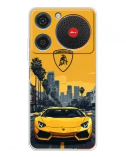 Чехол для ZTE Nubia Music с картинкой «Желтый Lamborghini город» Чехол для ZTE Nubia Music с картинкой «Желтый Lamborghini город»