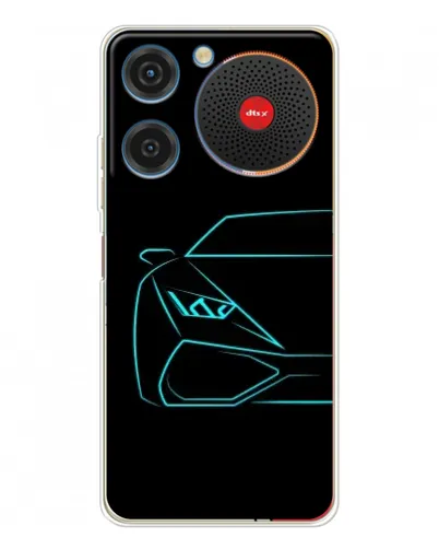 Чехол для ZTE Nubia Music с картинкой «Голубой силуэт Lamborghini» Чехол для ZTE Nubia Music с картинкой «Голубой силуэт Lamborghini»