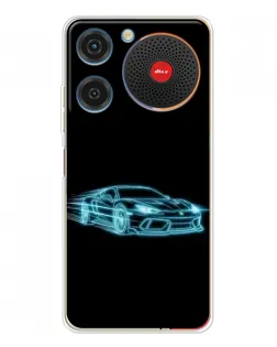 Чехол для ZTE Nubia Music с картинкой «Неоновый контур Lamborghini» Чехол для ZTE Nubia Music с картинкой «Неоновый контур Lamborghini»