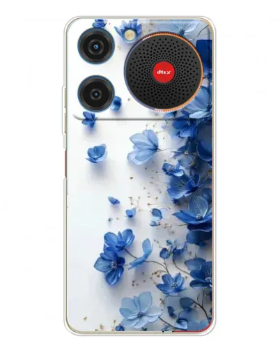 Чехол для ZTE Nubia Music с картинкой «Голубой цветочный каскад» Чехол для ZTE Nubia Music с картинкой «Голубой цветочный каскад»