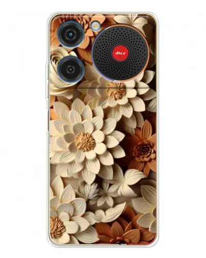 Чехол для ZTE Nubia Music с картинкой «Бежевый флористический декор» Чехол для ZTE Nubia Music с картинкой «Бежевый флористический декор»