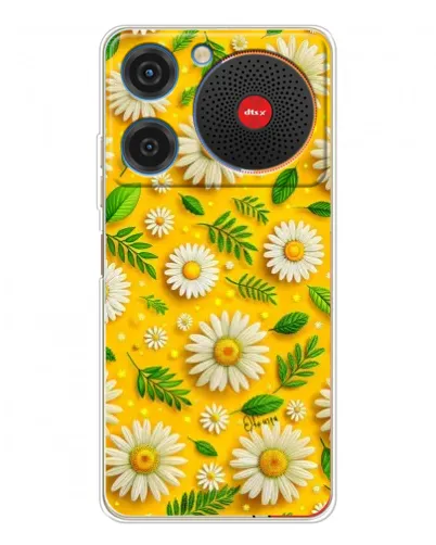 Чехол для ZTE Nubia Music с картинкой «Ромашковое солнце» Чехол для ZTE Nubia Music с картинкой «Ромашковое солнце»
