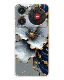 Чехол для ZTE Nubia Music с картинкой «Белый цветок и золотой флюид»