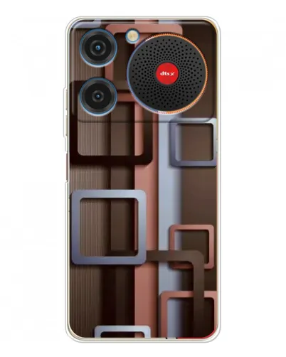 Чехол для ZTE Nubia Music с картинкой «Коричневые объемные квадраты» Чехол для ZTE Nubia Music с картинкой «Коричневые объемные квадраты»