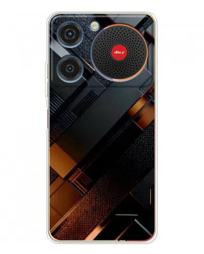 Чехол для ZTE Nubia Music с картинкой «Черные геометрические блоки» Чехол для ZTE Nubia Music с картинкой «Черные геометрические блоки»