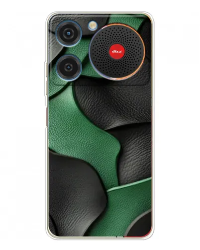 Чехол для ZTE Nubia Music с картинкой «Зеленые кожаные волны» Чехол для ZTE Nubia Music с картинкой «Зеленые кожаные волны»