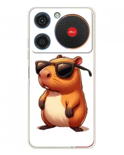 Чехол для ZTE Nubia Music с картинкой «Капибара в очках»