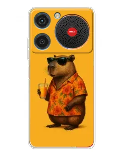Чехол для ZTE Nubia Music с картинкой «Капибара на отдыхе»