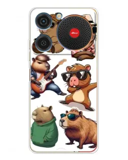 Чехол для ZTE Nubia Music с картинкой «Крутые капибары музыканты»