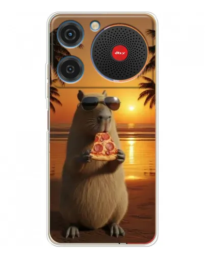 Чехол для ZTE Nubia Music с картинкой «Капибара с пиццей» Чехол для ZTE Nubia Music с картинкой «Капибара с пиццей»