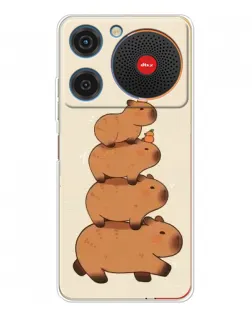 Чехол для ZTE Nubia Music с картинкой «Башня из капибар»