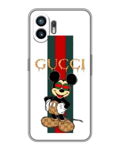 Чехол для ZTE Nubia Neo 2 5G с картинкой «Микки Маус Gucci — полосы»