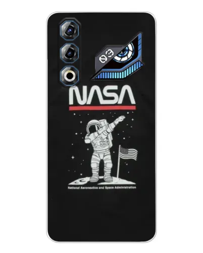 Чехол для ZTE Nubia Neo 3 GT с картинкой «NASA — шагаем по Луне»