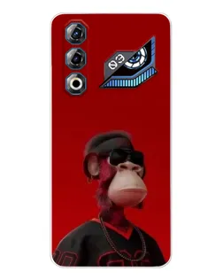 Чехол для ZTE Nubia Neo 3 GT с картинкой «Bored Ape в красном»