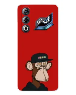Чехол для ZTE Nubia Neo 3 GT с картинкой «Bored Ape — красный фон»