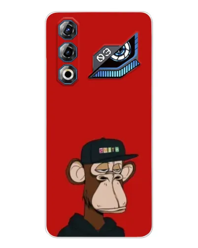 Чехол для ZTE Nubia Neo 3 GT с картинкой «Bored Ape — красный фон»