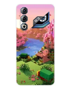 Чехол для ZTE Nubia Neo 3 GT с картинкой «Розовое дерево Minecraft»
