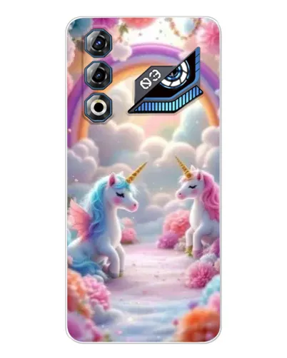 Чехол для ZTE Nubia Neo 3 GT с картинкой «Радуга и единороги»