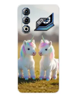 Чехол для ZTE Nubia Neo 3 GT с картинкой «Пара единорогов»