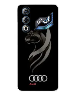 Чехол для ZTE Nubia Neo 3 GT с картинкой «Графика — пантера и Audi»