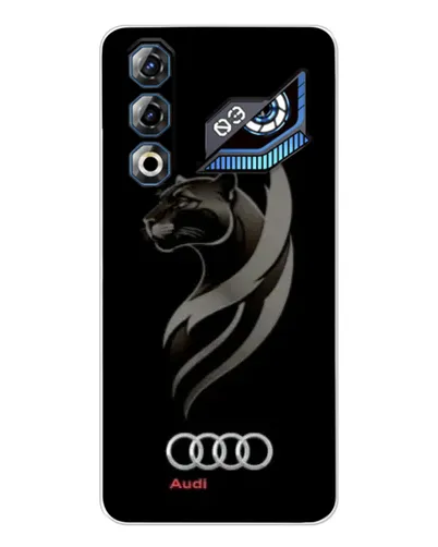 Чехол для ZTE Nubia Neo 3 GT с картинкой «Графика — пантера и Audi»