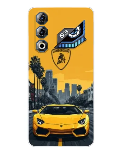 Чехол для ZTE Nubia Neo 3 GT с картинкой «Желтый Lamborghini город»