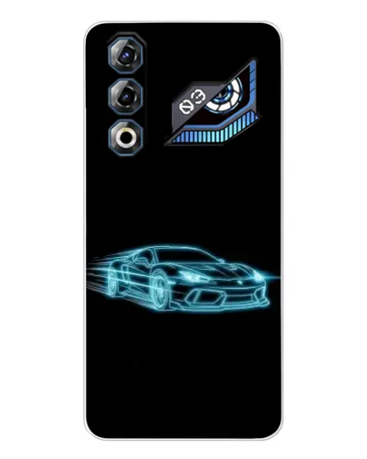Чехол для ZTE Nubia Neo 3 GT с картинкой «Неоновый контур Lamborghini»