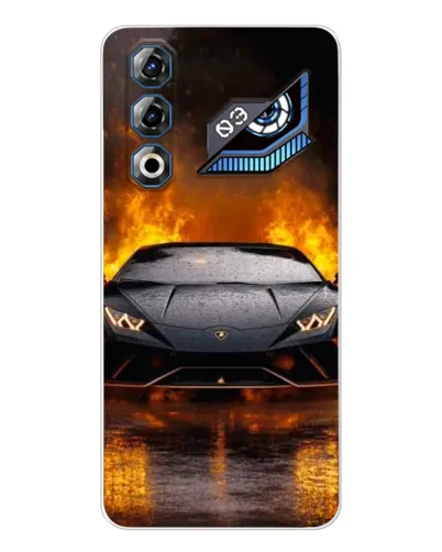 Чехол для ZTE Nubia Neo 3 GT с картинкой «Lamborghini в огне»