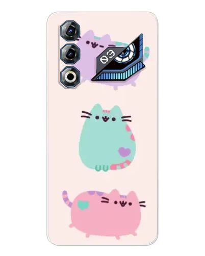 Чехол для ZTE Nubia Neo 3 GT с картинкой «Pusheen трио»