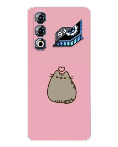 Чехол для ZTE Nubia Neo 3 GT с картинкой «Pusheen сердце»