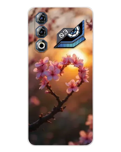Чехол для ZTE Nubia Neo 3 GT с картинкой «Розовый цвет сердце на фоне заката» Чехол для ZTE Nubia Neo 3 GT с картинкой «Розовый цвет сердце на фоне заката»