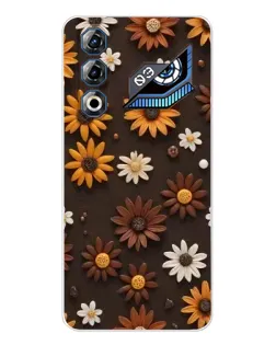 Чехол для ZTE Nubia Neo 3 GT с картинкой «Узор из маленьких подсолнухов»