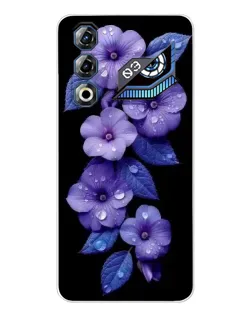 Чехол для ZTE Nubia Neo 3 GT с картинкой «Фиолетовые цветы с росою»