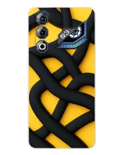 Чехол для ZTE Nubia Neo 3 GT с картинкой «Черное желтое переплетение»