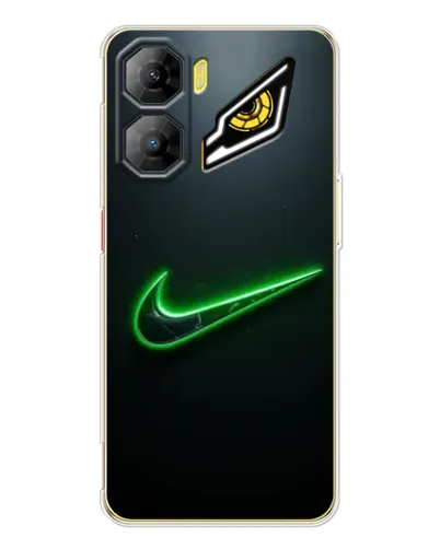 Чехол для ZTE Nubia Neo 3 с картинкой «Неоновый контур Nike»